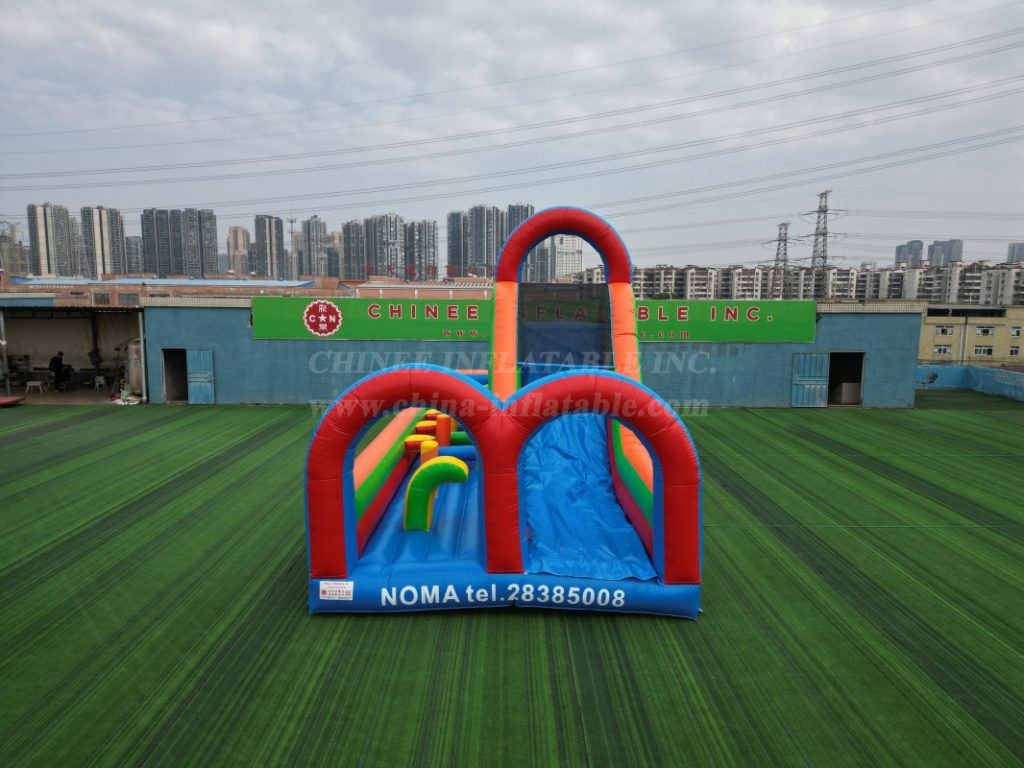 T8-324 Inflatable Giant Slide with Obstacle Course
