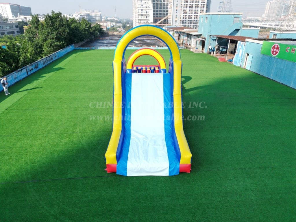 T7-519 Inflatable Obstacle Course with Climbing Wall & Slide