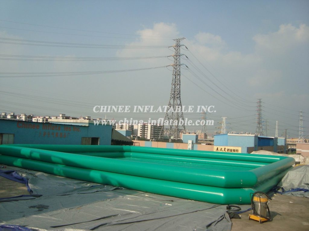 Pool2-512 Two Layer Long Green Inflatable Pool