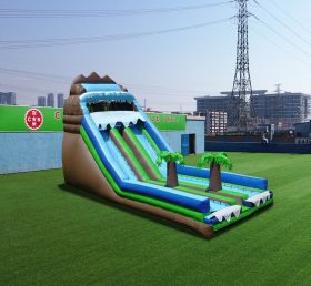 T8-466 Jungle Theme Inflatable Dry Slide