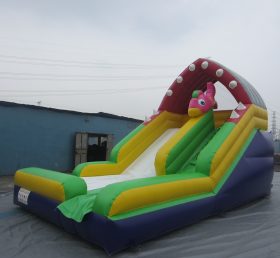 T8-494 Shark Giant Double Lane Inflatable Slide