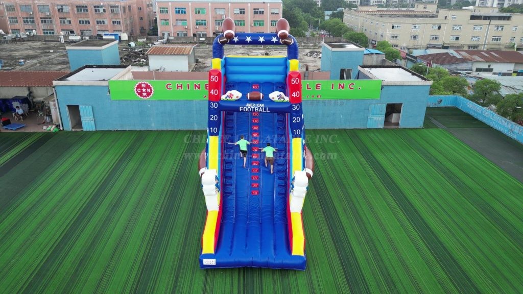 T8-1453 Giant Inflatable Football Theme Climbing Slide