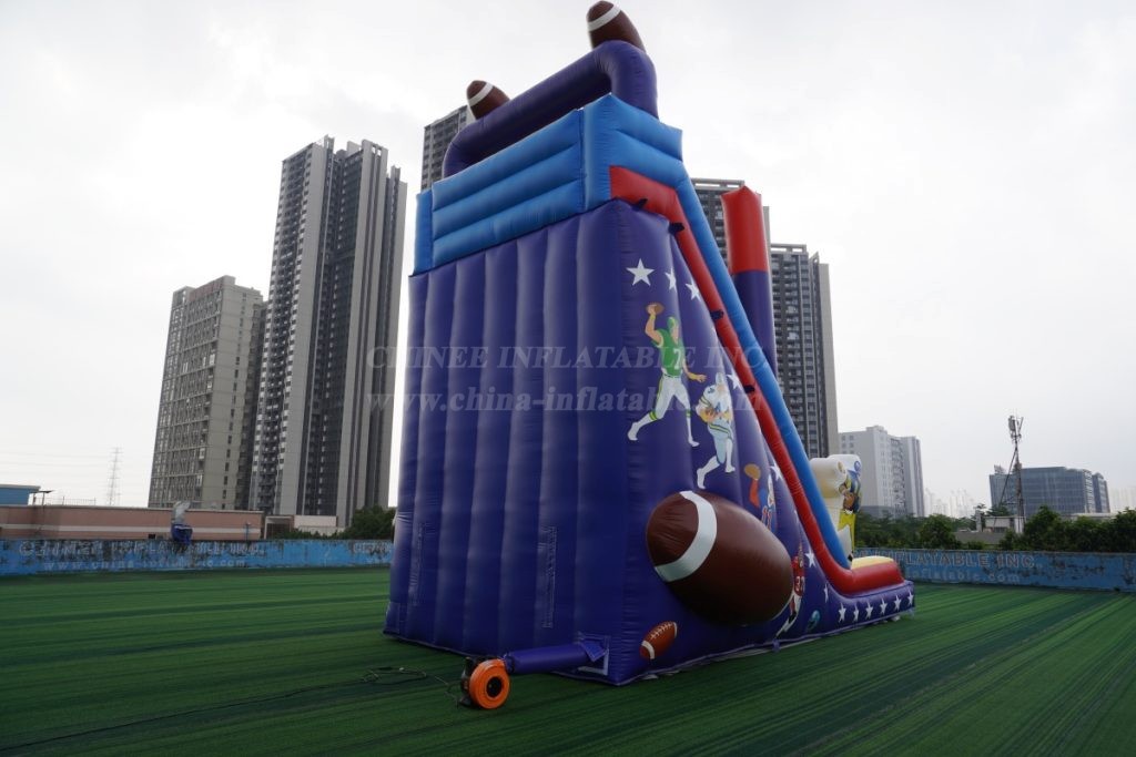 T8-1453 Giant Inflatable Football Theme Climbing Slide