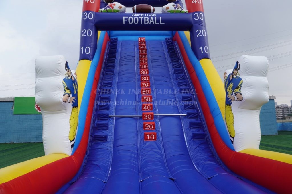 T8-1453 Giant Inflatable Football Theme Climbing Slide