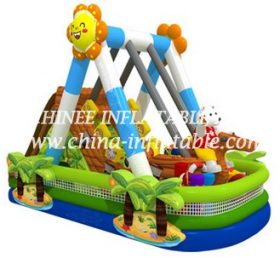T8-1463 Pirate Ship Game Inflatable Slide