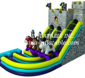 T8-1498 Giant Horses Jumping Castle With Slide For Children