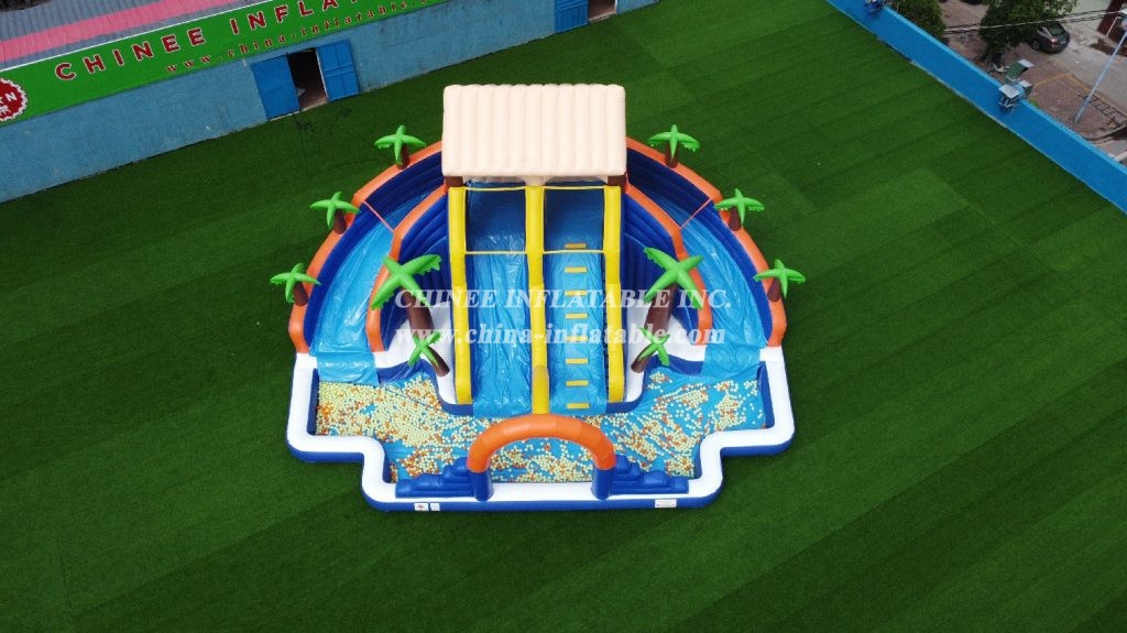 T6-608 Large Water Slide With Pool