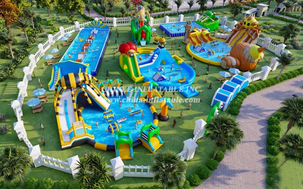 IS11-4012 Giant Inflatable Zone Blow Up Amusement Park Outdoor Playground