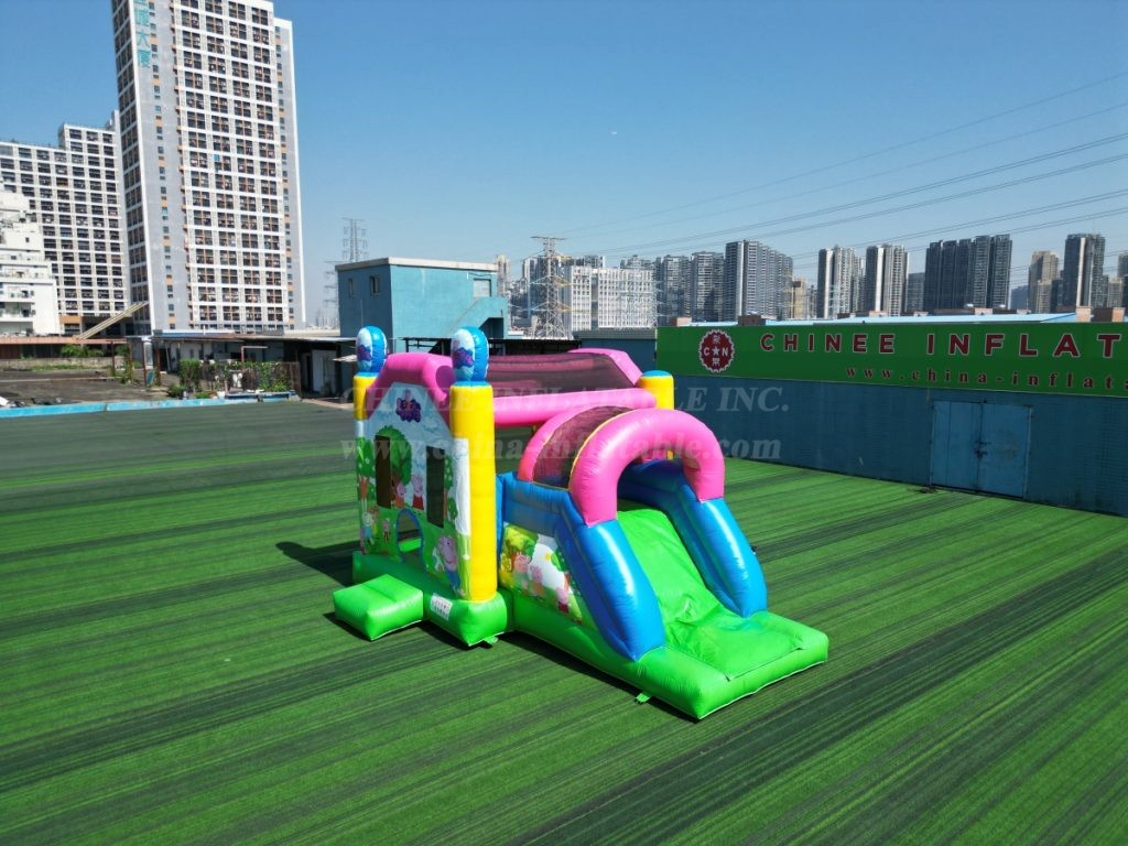 T2-4453 Peppa Pig Bouncy Castle With Slide