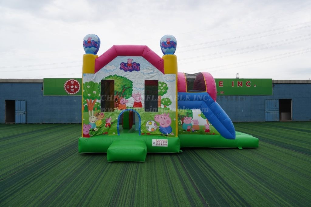 T2-4453 Peppa Pig Bouncy Castle With Slide