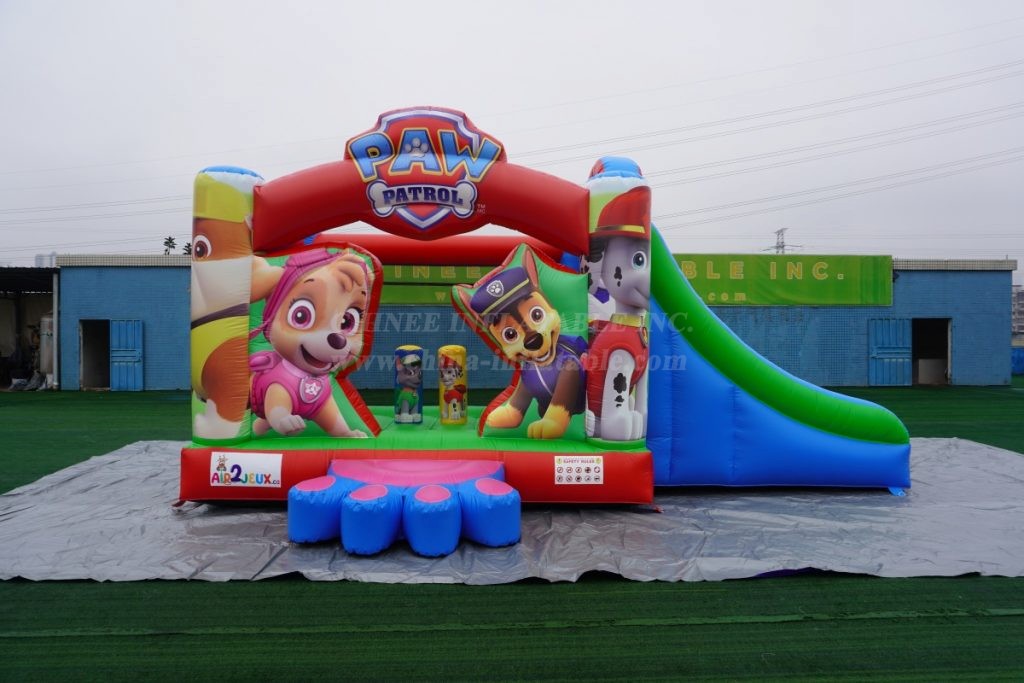 T2-4458 Paw Patrol Bouncy Castle With Slide