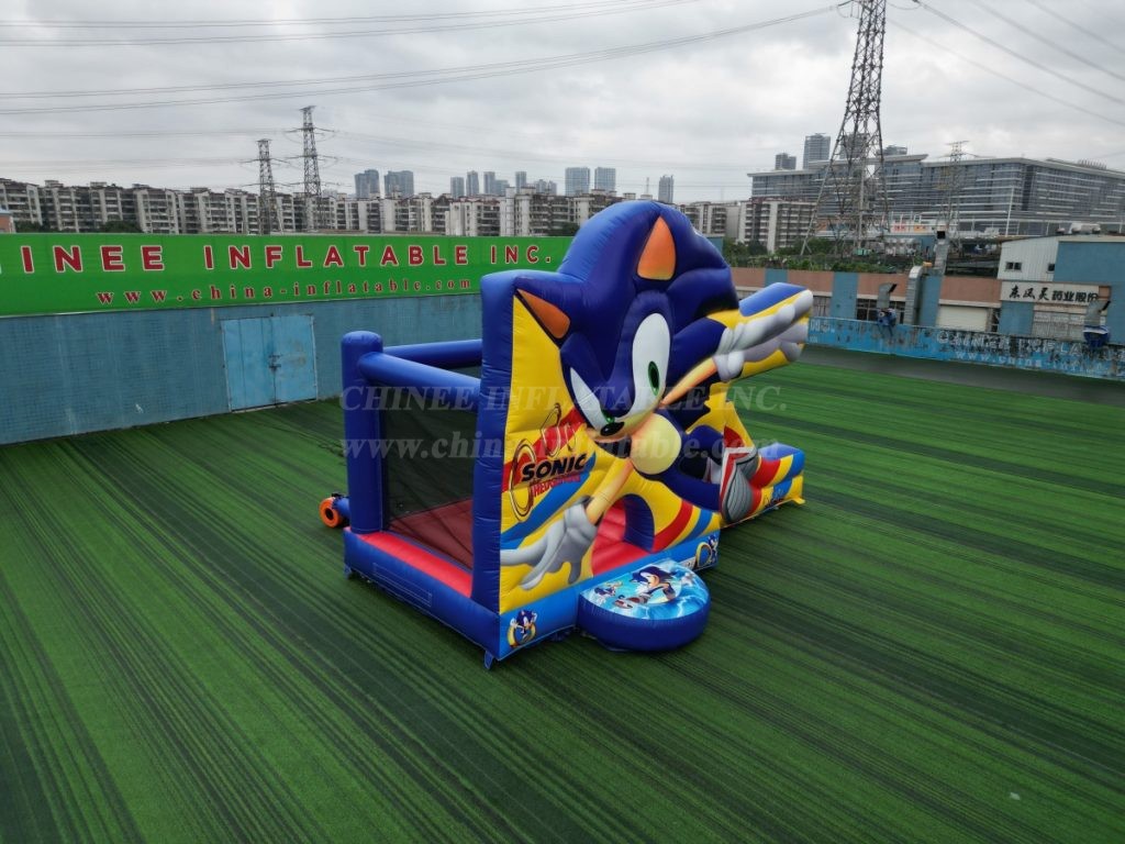 T2-4708 Sonic Bouncy Castle With Slide