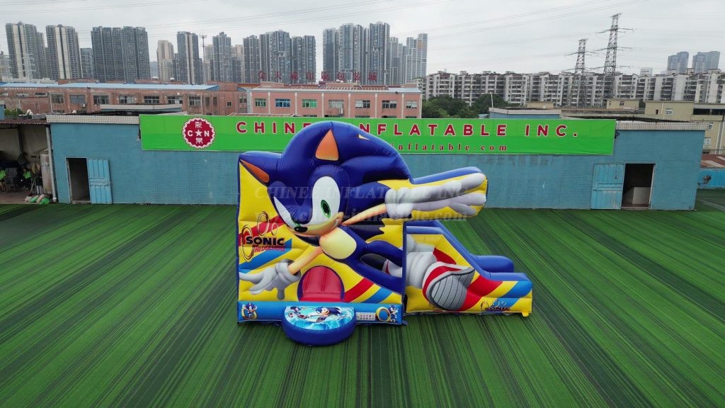 T2-4708 Sonic Bouncy Castle With Slide