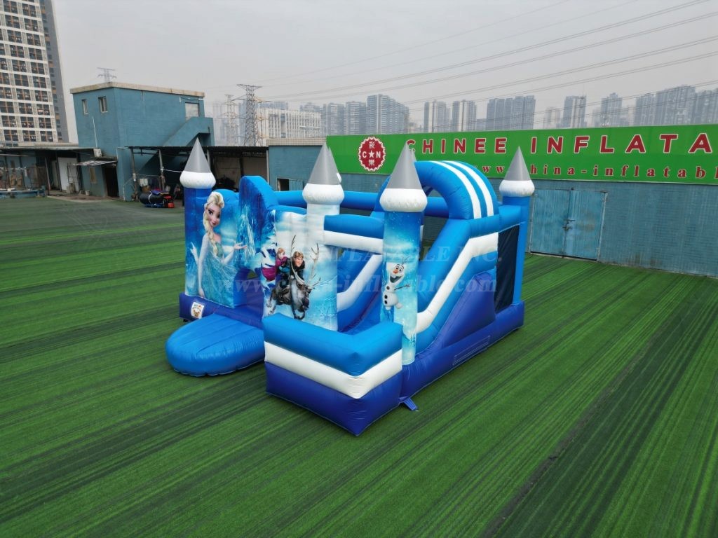 T2-4596 Frozen Theme Bouncy Castle Combo