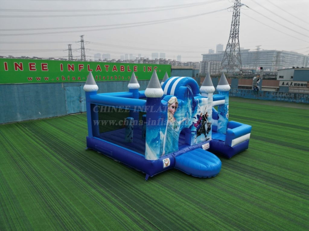 T2-4596 Frozen Theme Bouncy Castle Combo