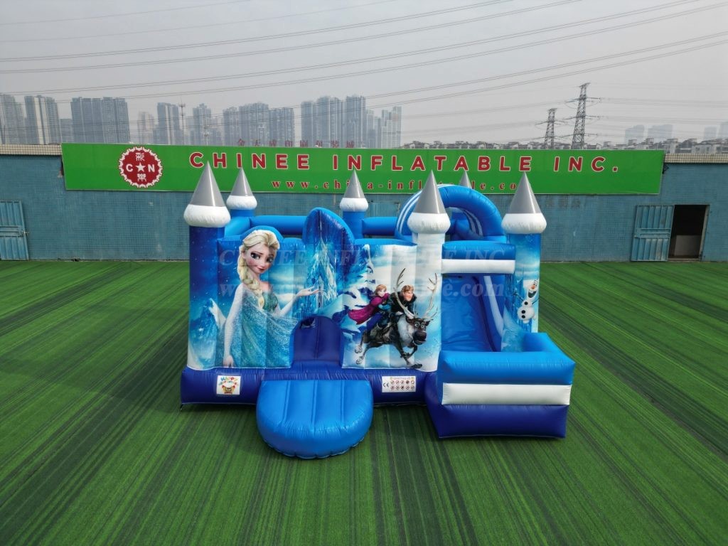 T2-4596 Frozen Theme Bouncy Castle Combo