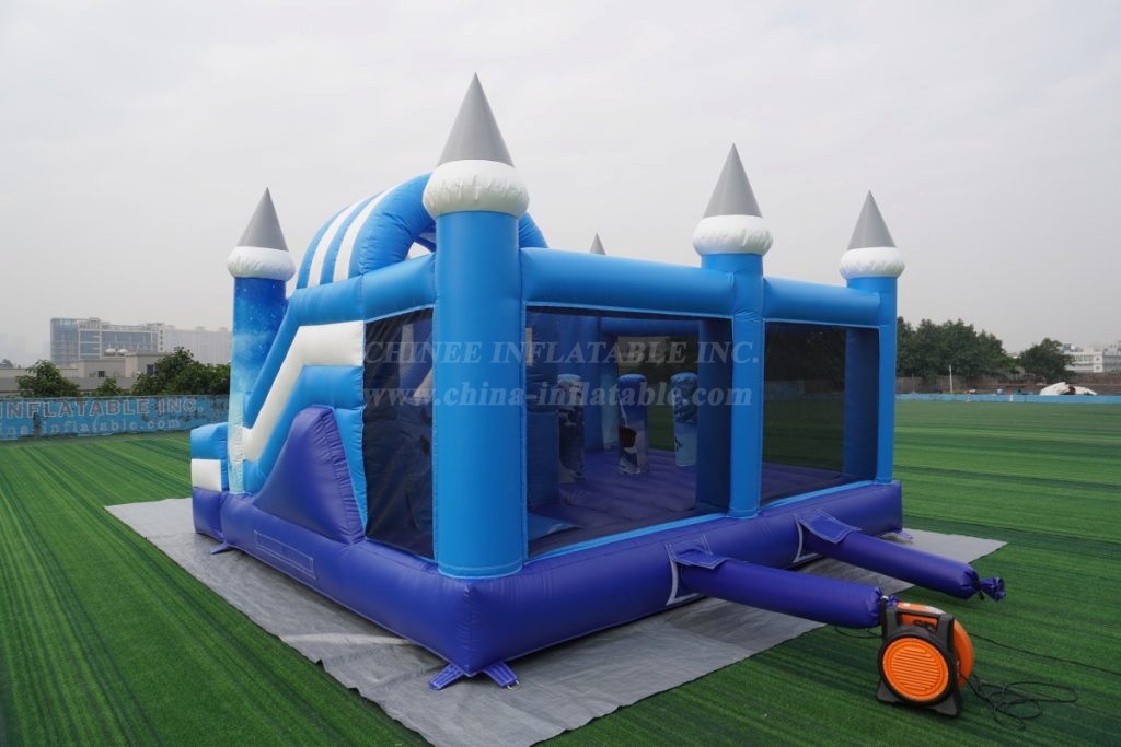 T2-4596 Frozen Theme Bouncy Castle Combo