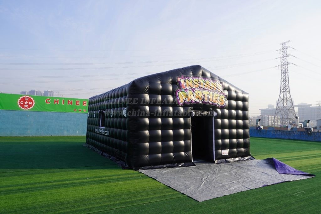 Tent1-704D Black Party Tent Inflatable Cube Tent