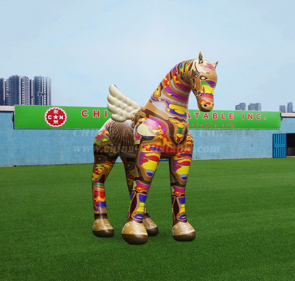 S4-704 Inflatable cartoon giant colorful horse