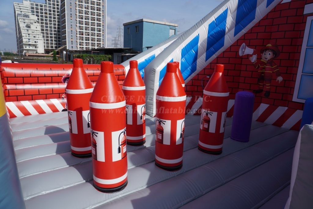 T6-1125 Inflatable fire station fun city