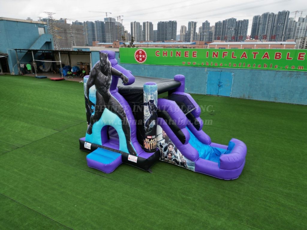 T2-8002 Black Panther Bouncy Castle with Slide