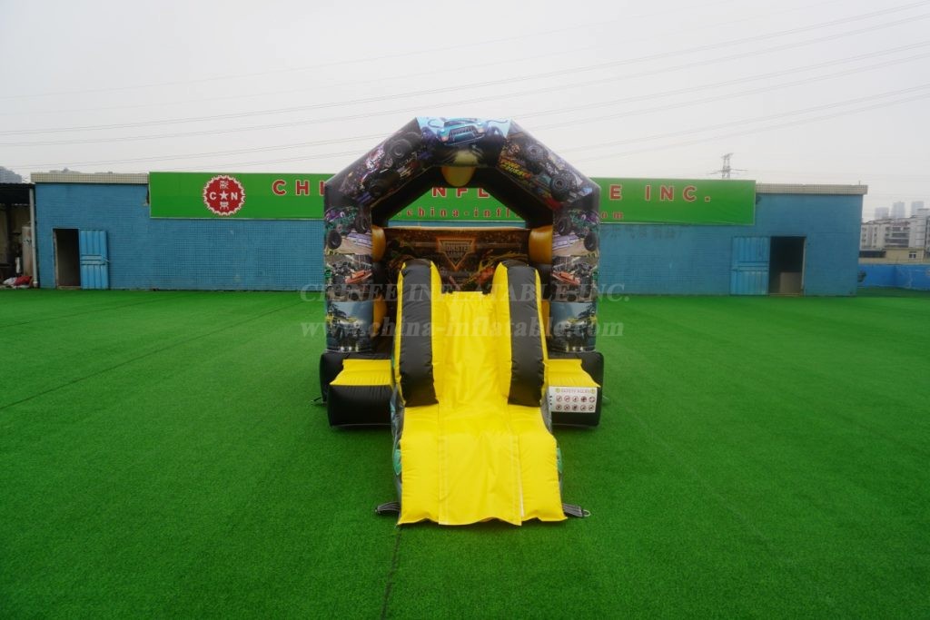 T2-1054E Monster Trucks Bounce House