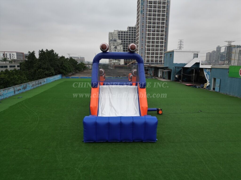 T7-404B Rugby themed inflatable obstacle course