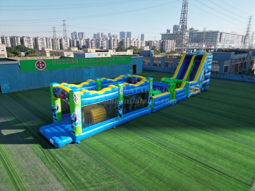T7-2302 Lilo & Stitch Inflatable Obstacle Course