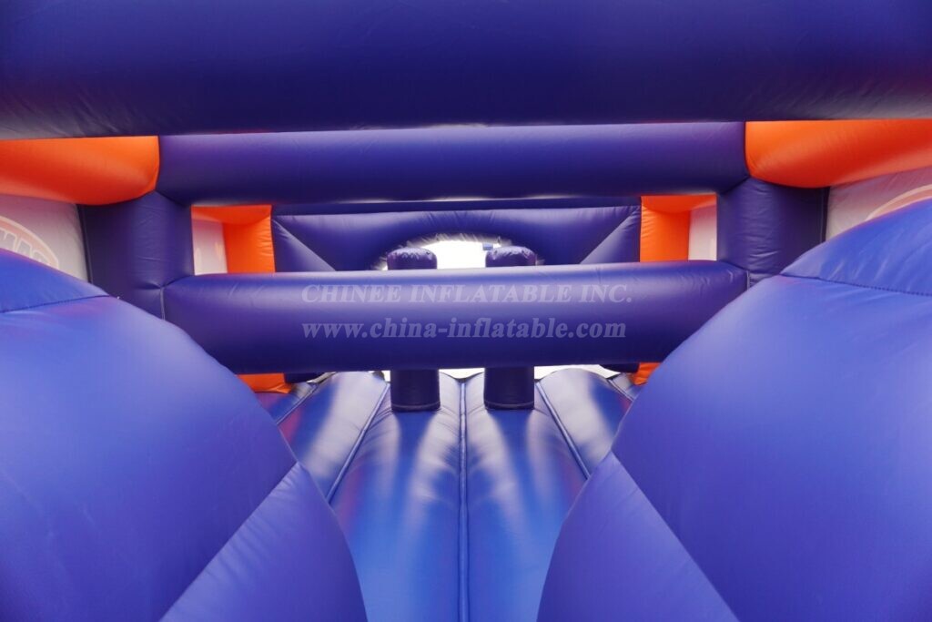 T7-404B Rugby themed inflatable obstacle course