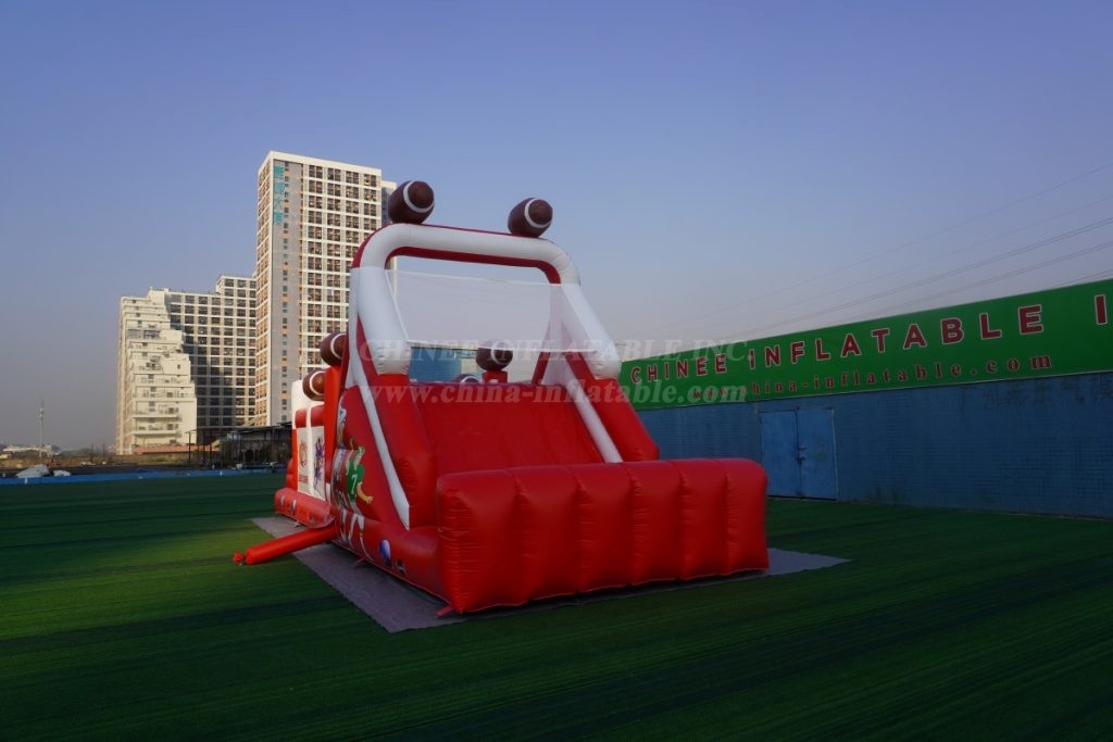 T7-404B Rugby themed inflatable obstacle course