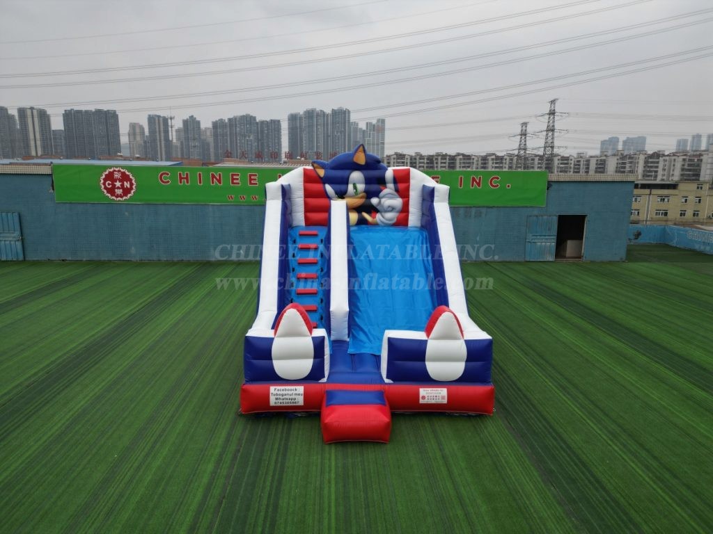 T8-108C Sonic Theme Inflatable Slide