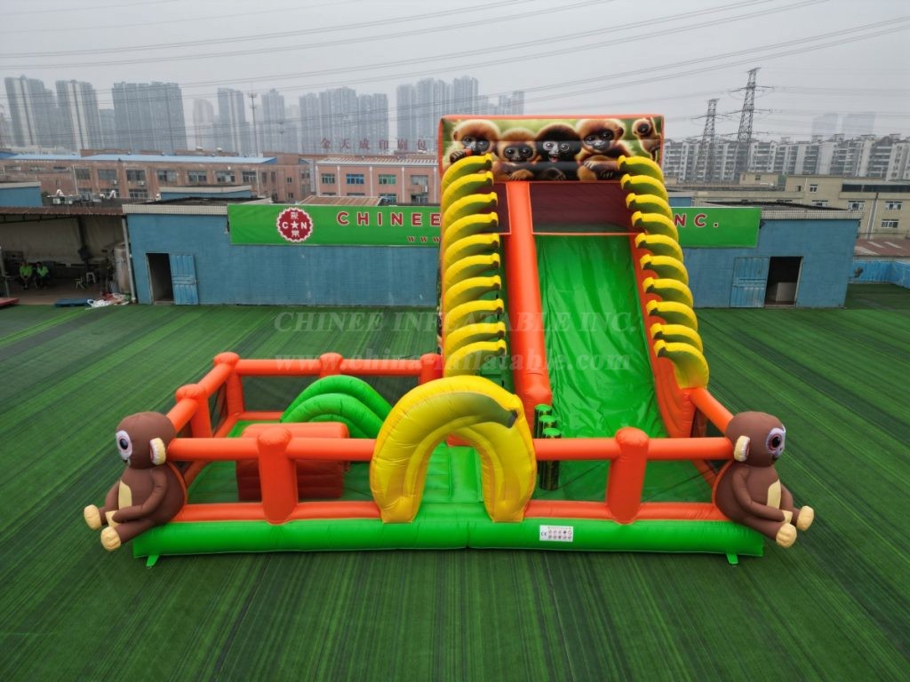 T6-4388 Monkey Inflatable Slide Funcity