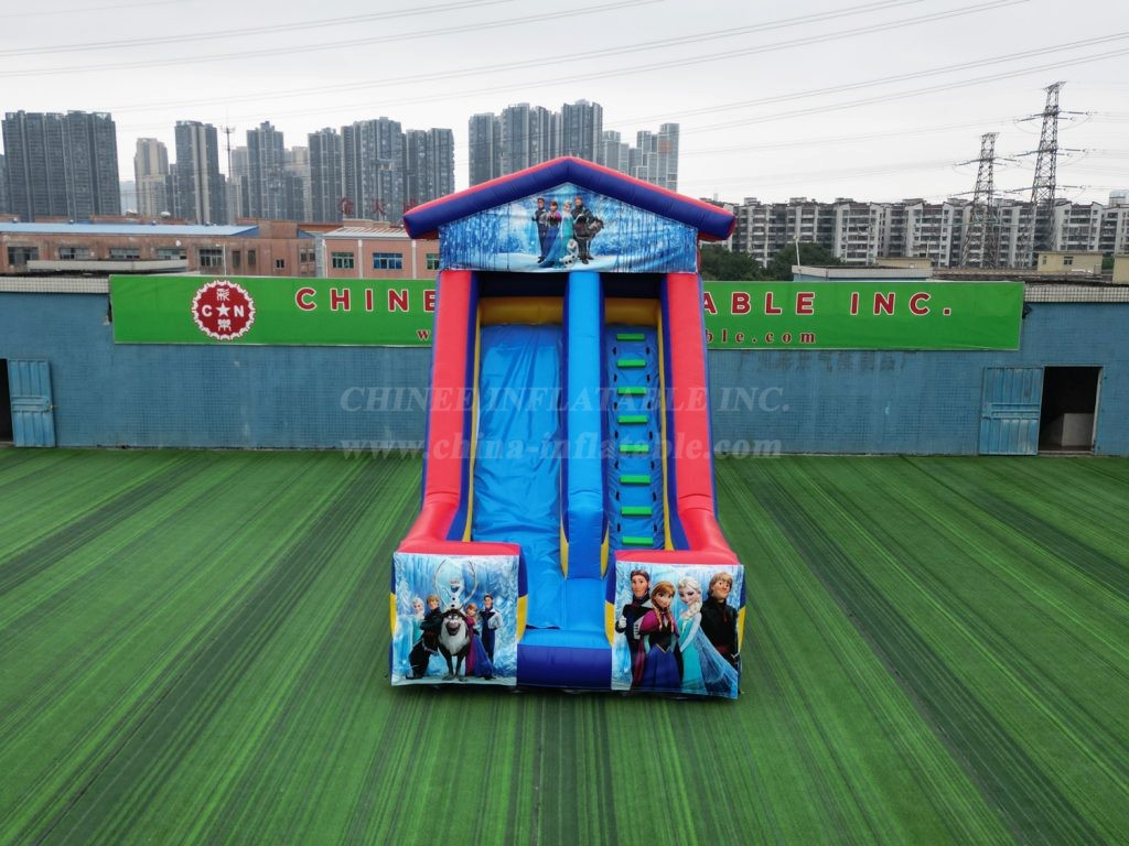 T8-1210B Frozen themed inflatable slide