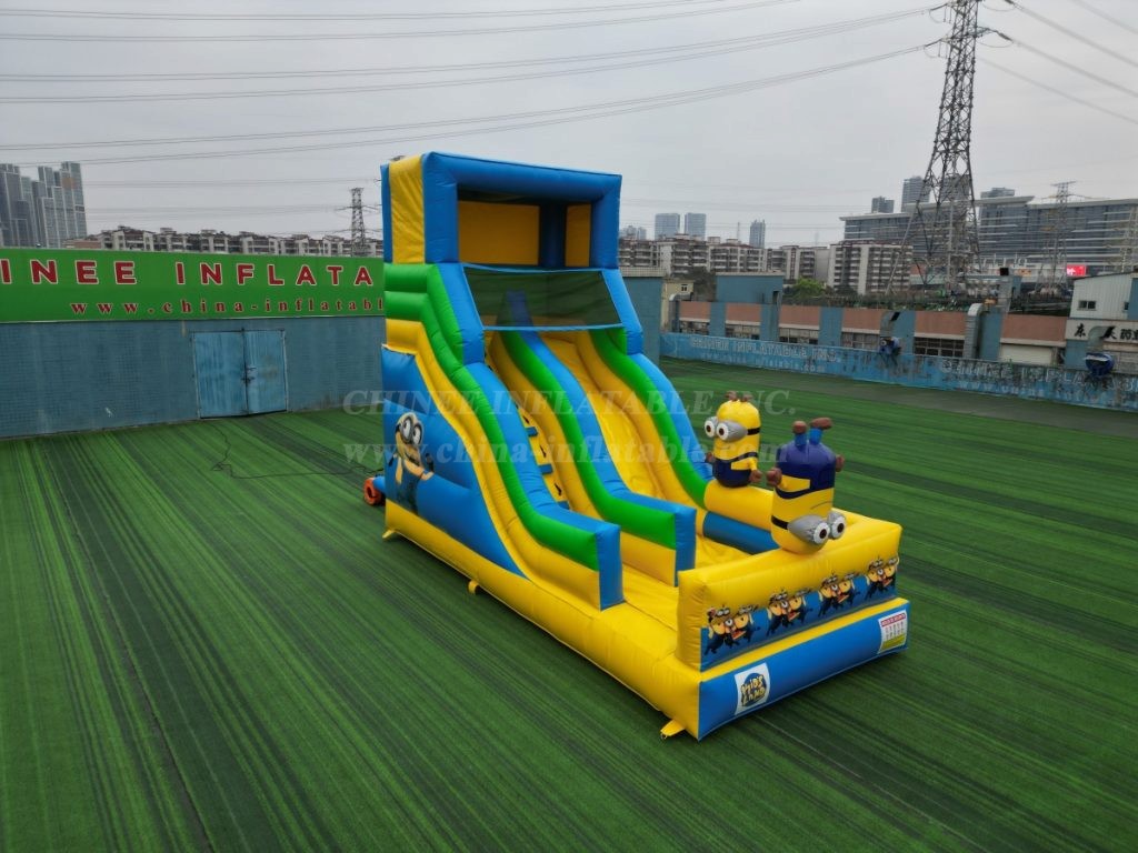 T8-4209B Minions Theme Inflatable Slide