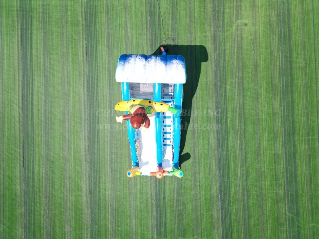 T8-4959 Surfing Monkey Madness Inflatable Slide