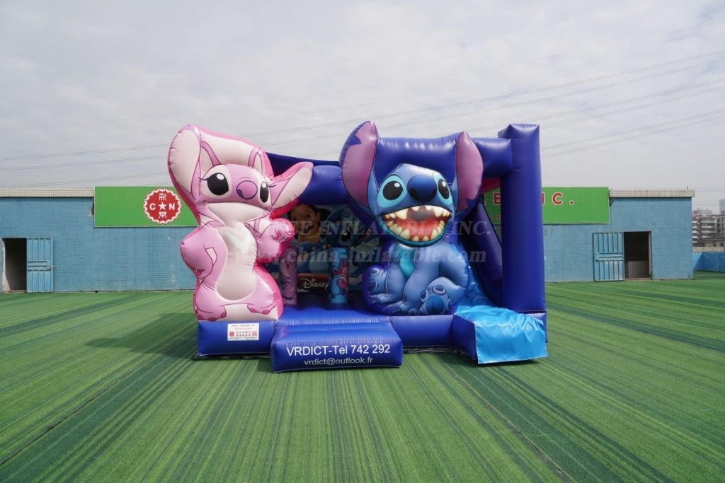 T2-8203 Stitch Theme Inflatable Bouncer