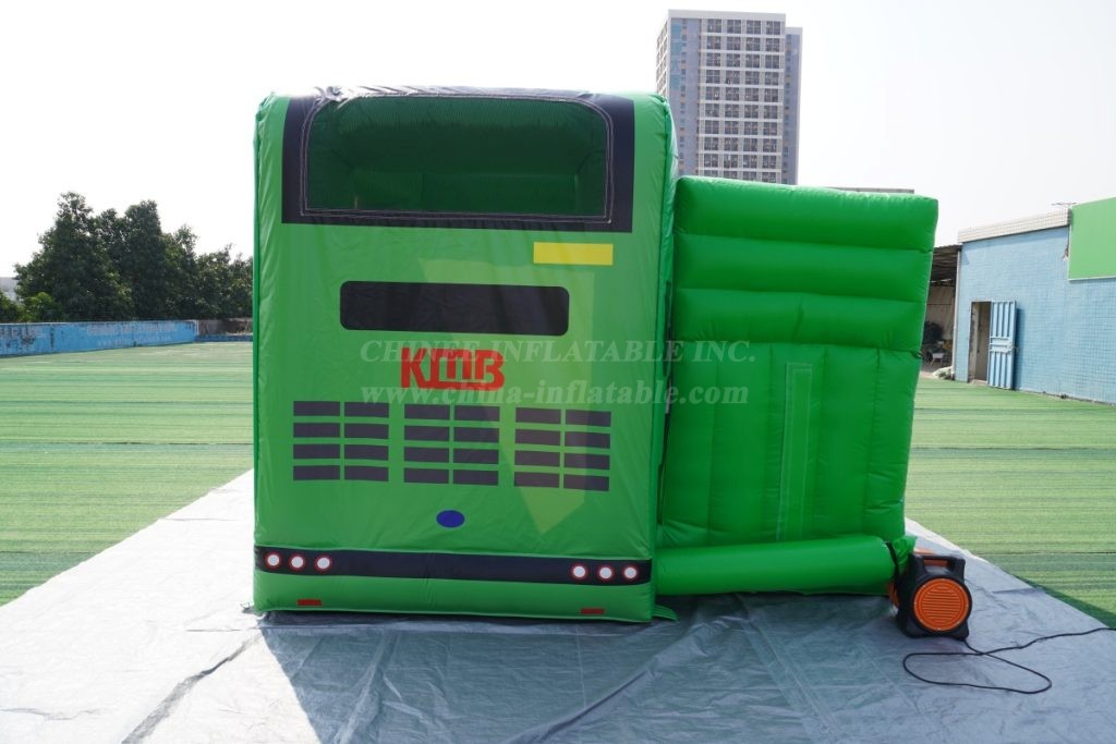 T2-3260 Bus Shape Inflatable Bounce House with Slide