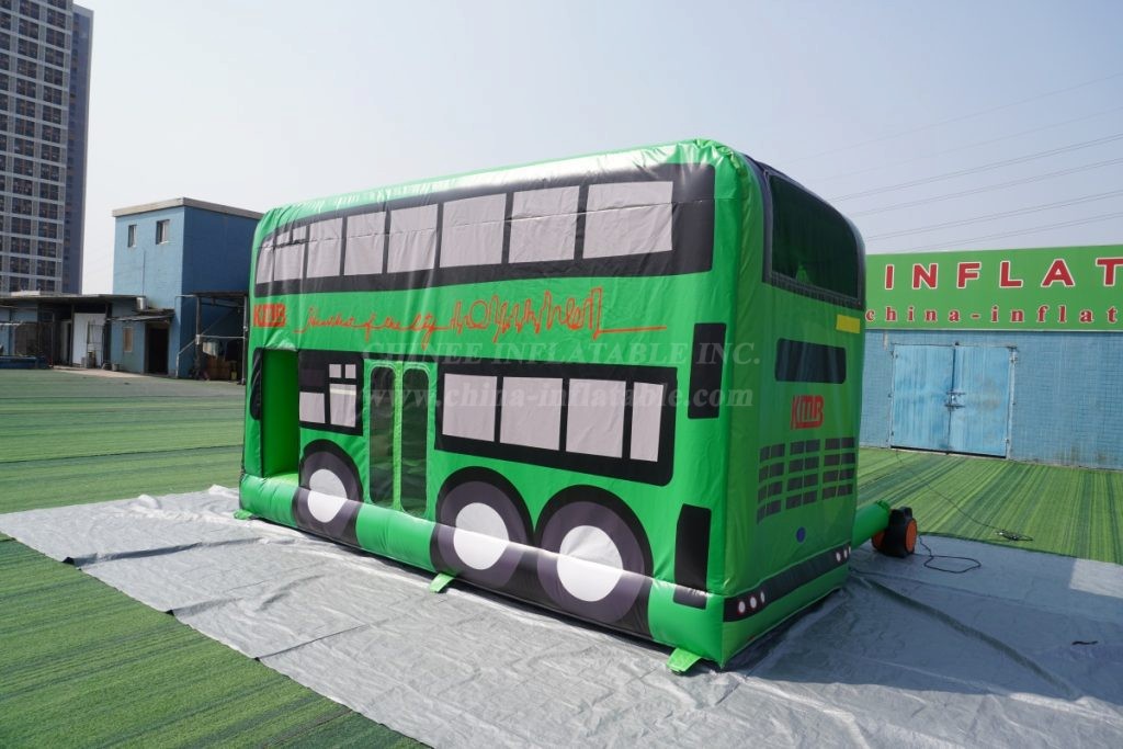 T2-3260 Bus Shape Inflatable Bounce House with Slide