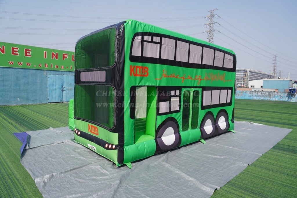T2-3260 Bus Shape Inflatable Bounce House with Slide