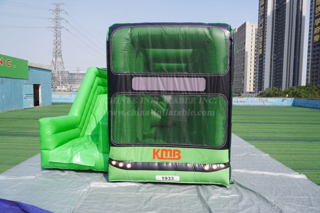 T2-3260 Bus Shape Inflatable Bounce House with Slide