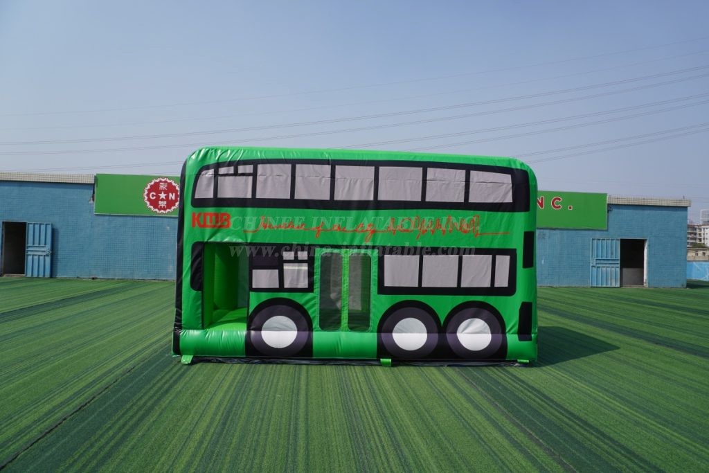 T2-3260 Bus Shape Inflatable Bounce House with Slide