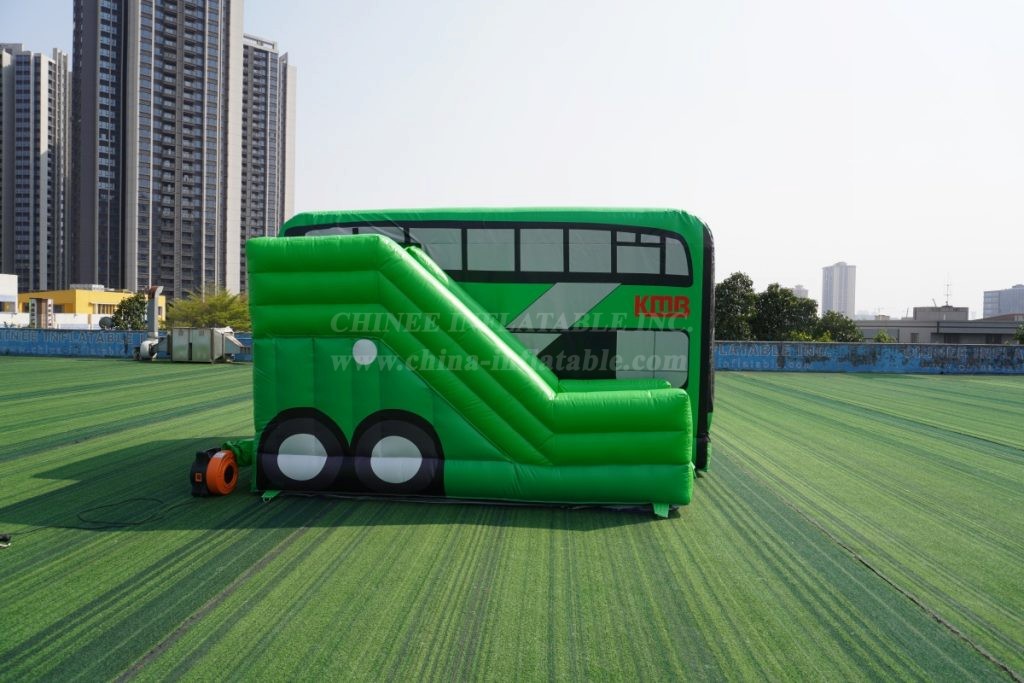T2-3260 Bus Shape Inflatable Bounce House with Slide
