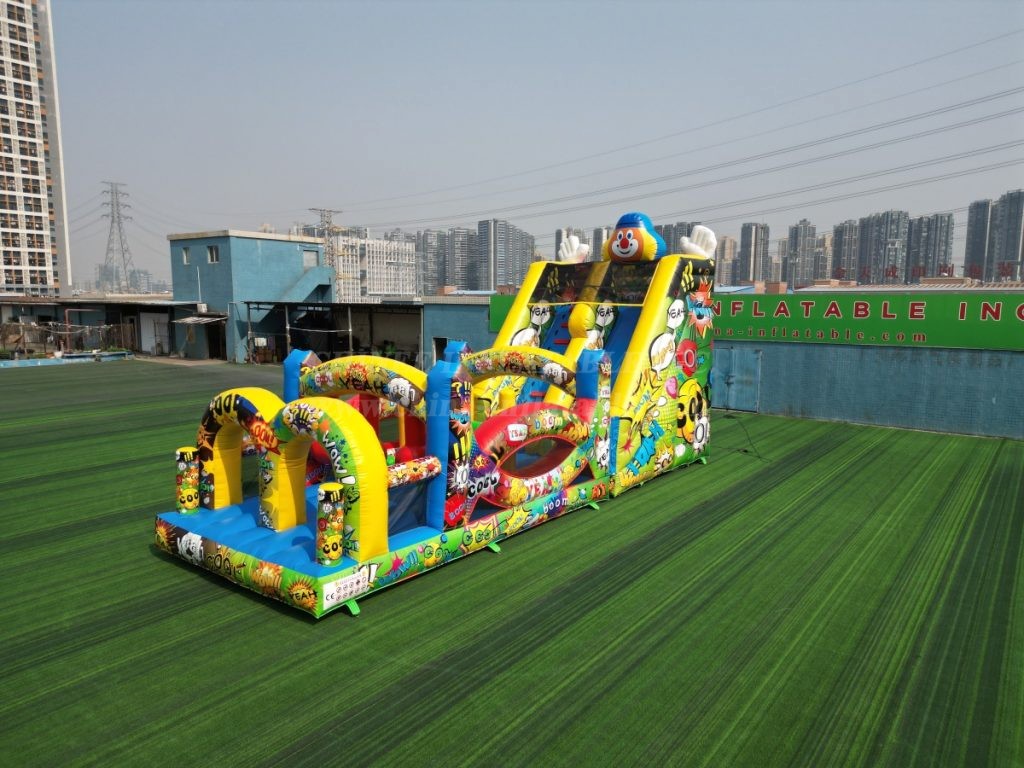 T7-1540B Clown Theme Inflatable Slide