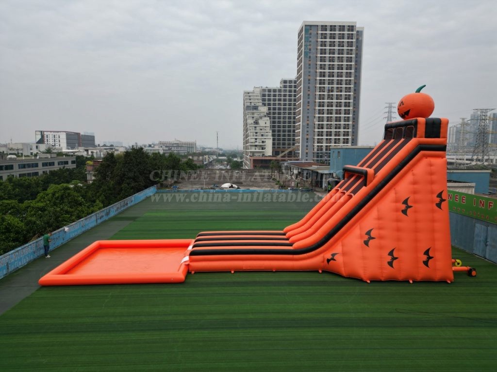 T8-4177B Halloween Pumpkin Slide & Pool