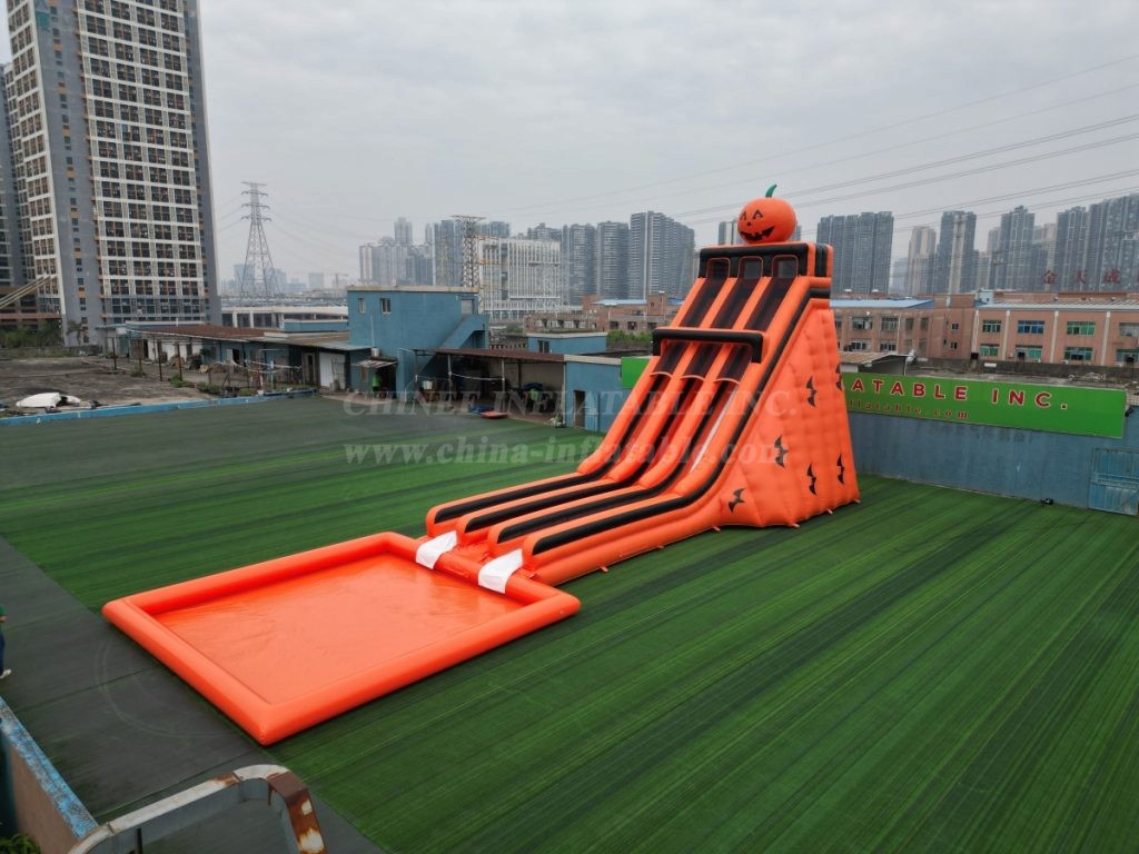 T8-4177B Halloween Pumpkin Slide & Pool