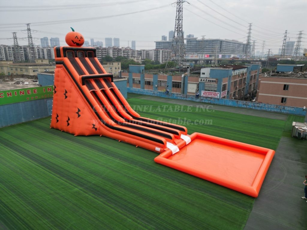 T8-4177B Halloween Pumpkin Slide & Pool