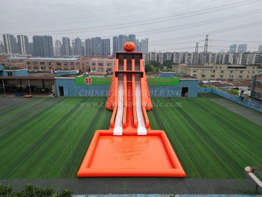 T8-4177B Halloween Pumpkin Slide & Pool