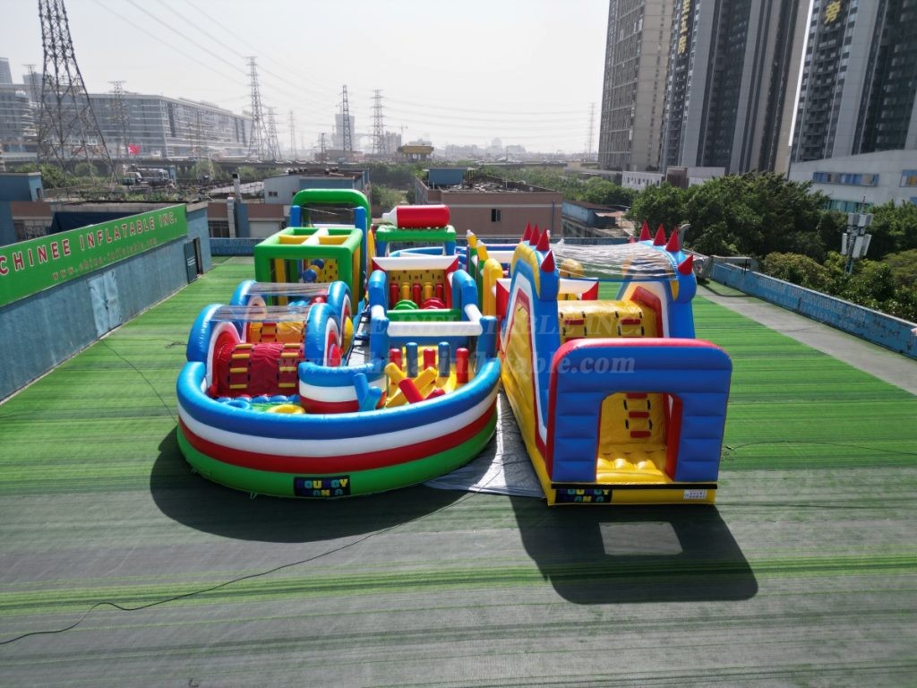 T7-1814C Colorful Inflatable Obstacle Course