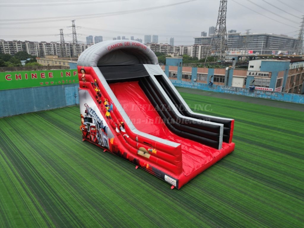 T8-1295C Fire Truck Inflatable Slide