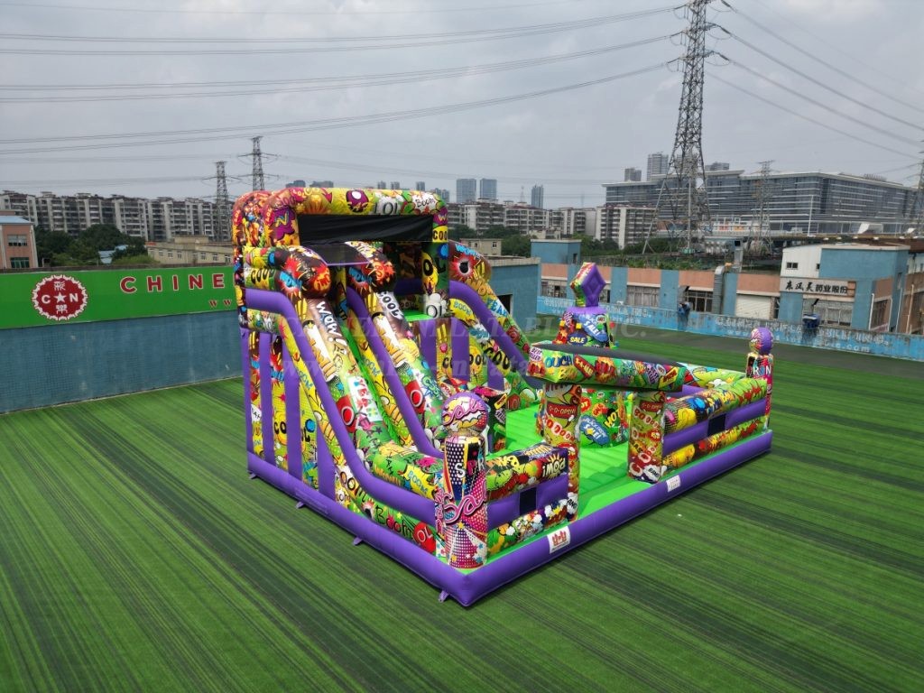 T6-848B Comic Theme Inflatable Park